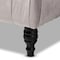 Baxton Studio Keswick Gray Velvet Upholstered Button Tufted Cocktail Ottoman 151-9358 - alternate 6
